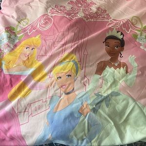 Twin size princess bedding and wall art